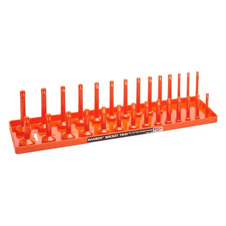 Fractional Socket Tray For 1/2 Drive Sockets, Orange